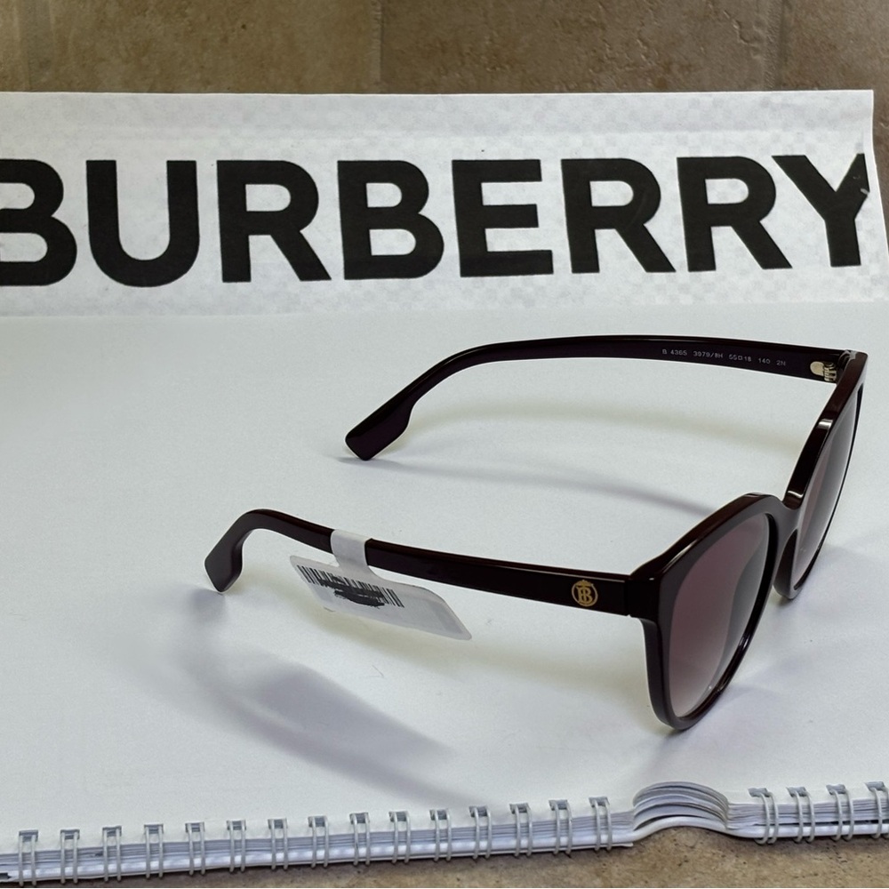 New Burberry BE4365 3979/8H Betty Bordeaux Sunglasses - Picture 9 of 12